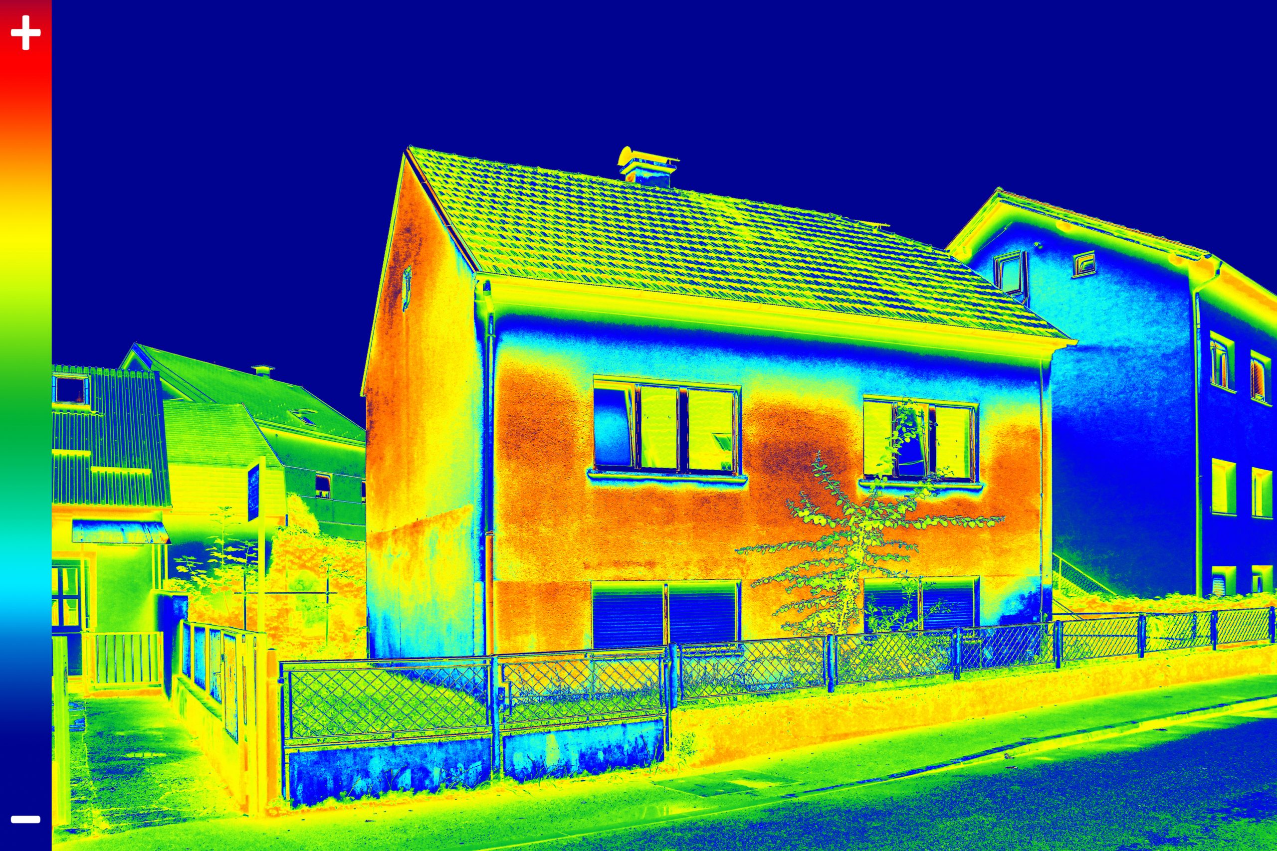 Thermal image of house